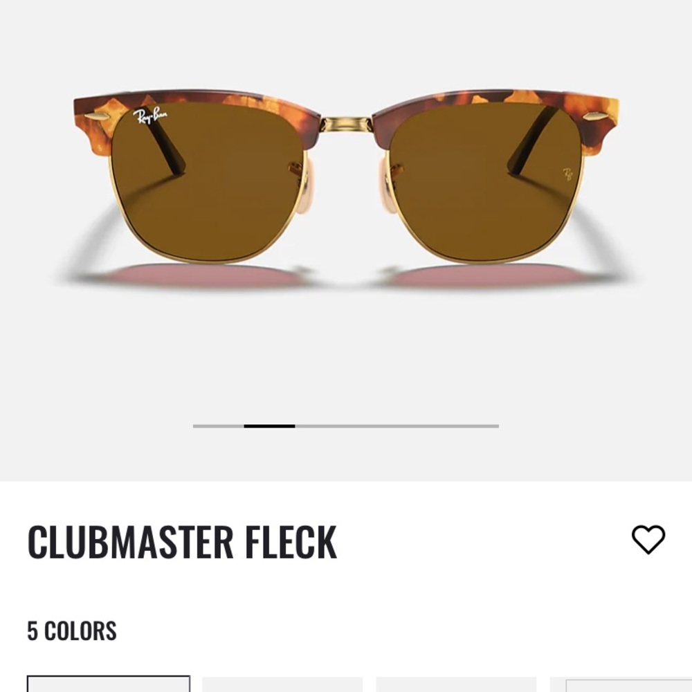 CLUBMASTER FLECK Ray Ban - great condition! Size M 49-21 Polished Brown Havana